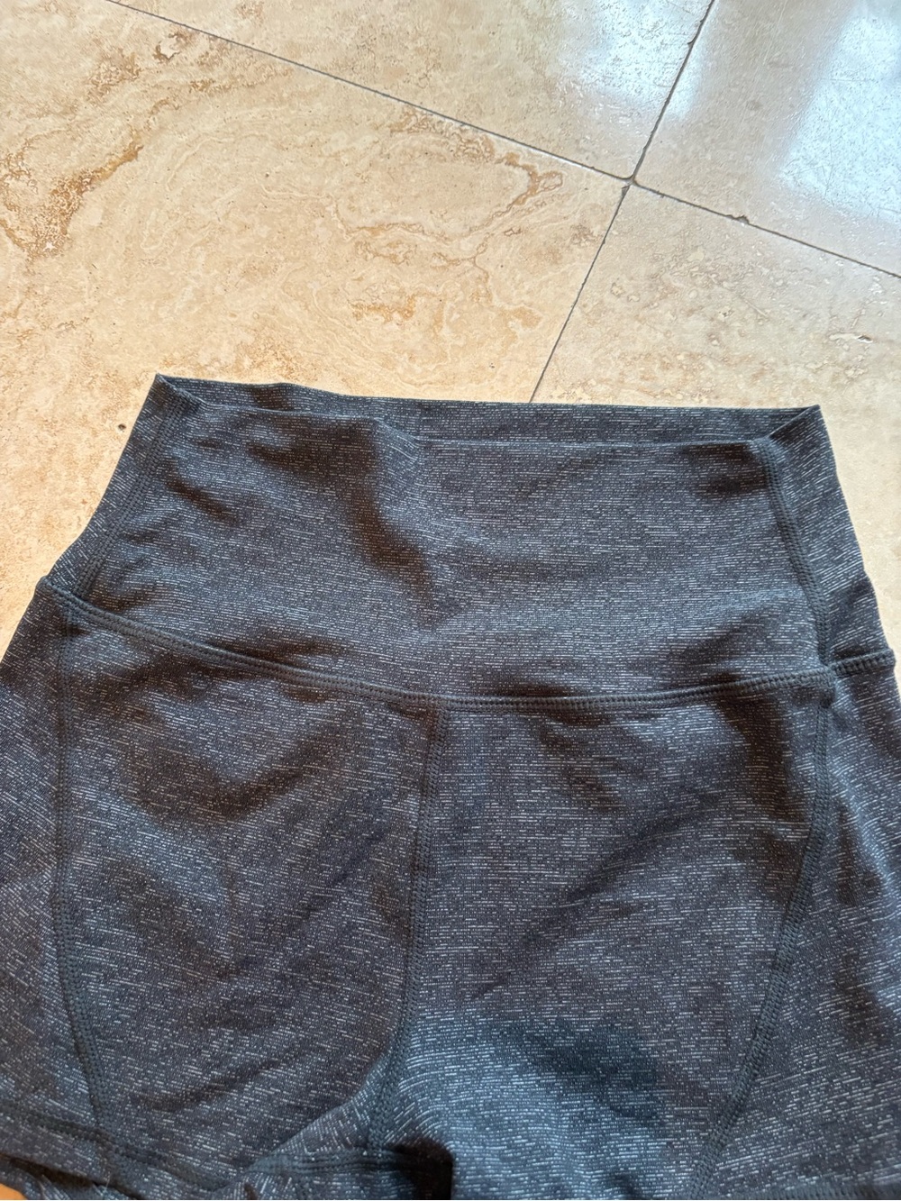 Born Primitive Gray Speckled Women's Performance Shorts - Picture 5 of 5